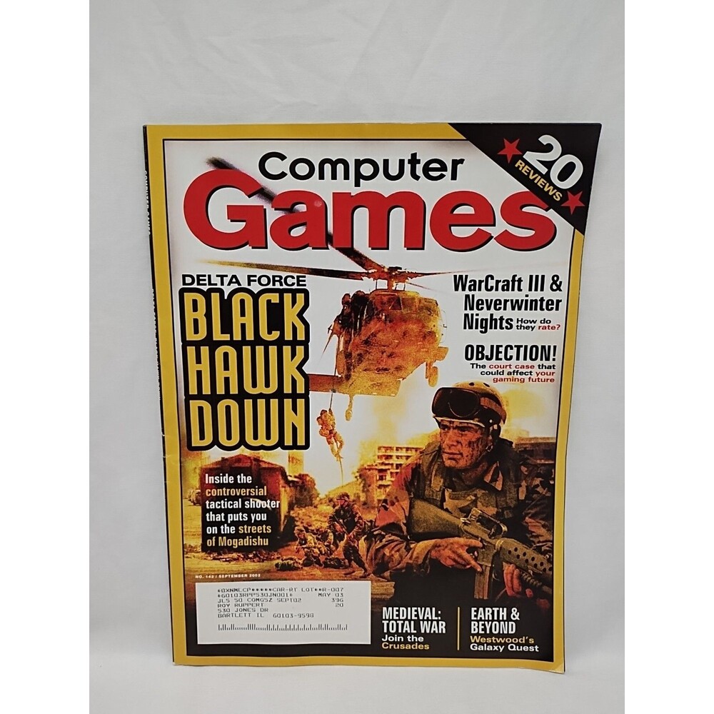 Computer Games Delta Force: Black Hawk Down Magazine No 142 Sept 2002